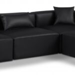 Cube 108" Vegan Leather Upholstered 4pc. Modular Sectional