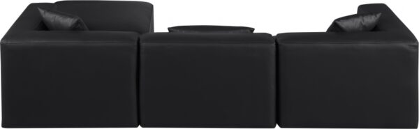 Cube 108" Vegan Leather Upholstered 4pc. Modular Sectional