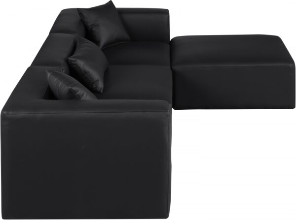 Cube 108" Vegan Leather Upholstered 4pc. Modular Sectional