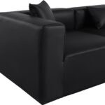 Cube 108" Vegan Leather Upholstered 4pc. Modular Sectional