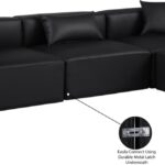 Cube 108" Vegan Leather Upholstered 4pc. Modular Sectional