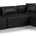 Cube 108" Vegan Leather Upholstered 4pc. Modular Sectional