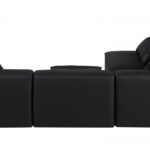 Cube 108" Vegan Leather Upholstered 4pc. Modular Sectional