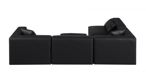 Cube 108" Vegan Leather Upholstered 4pc. Modular Sectional