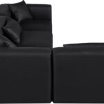 Cube 108" Vegan Leather Upholstered 4pc. Modular Sectional