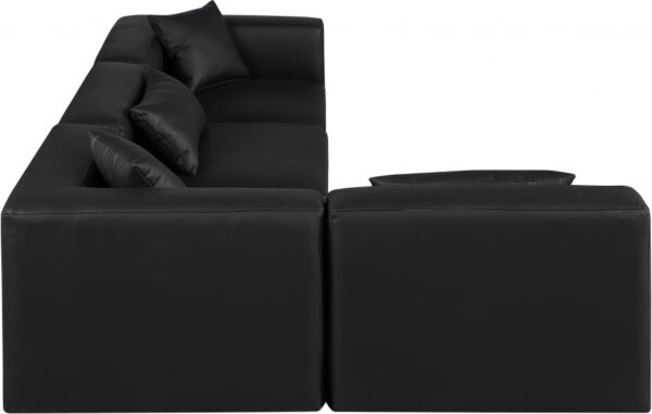 Cube 108" Vegan Leather Upholstered 4pc. Modular Sectional