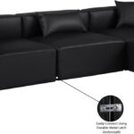 Cube 108" Vegan Leather Upholstered 4pc. Modular Sectional