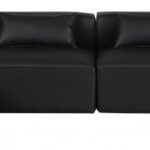 Cube 144" Vegan Leather Upholstered 5pc. Modular Sectional