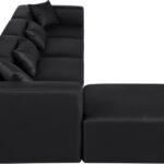 Cube 144" Vegan Leather Upholstered 5pc. Modular Sectional