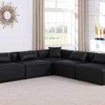 Cube 108" Vegan Leather Upholstered 5pc. Modular Sectional