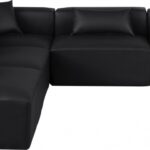 Cube 108" Vegan Leather Upholstered 5pc. Modular Sectional