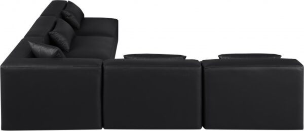 Cube 108" Vegan Leather Upholstered 5pc. Modular Sectional