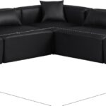 Cube 108" Vegan Leather Upholstered 5pc. Modular Sectional