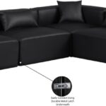 Cube 108" Vegan Leather Upholstered 5pc. Modular Sectional
