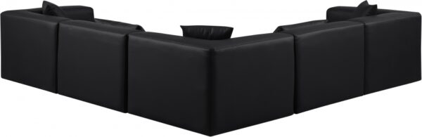 Cube 108" Vegan Leather Upholstered 5pc. Modular Sectional