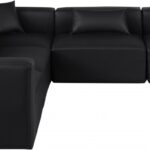 Cube 108" Vegan Leather Upholstered 5pc. Modular Sectional