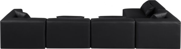 Cube 144" Vegan Leather Upholstered 5pc. Modular Sectional