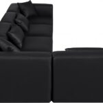 Cube 144" Vegan Leather Upholstered 5pc. Modular Sectional