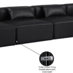 Cube 144" Vegan Leather Upholstered 5pc. Modular Sectional