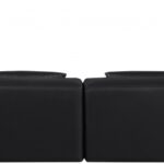 Cube 144" Vegan Leather Upholstered 6pc. Modular Sectional