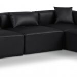 Cube 144" Vegan Leather Upholstered 6pc. Modular Sectional