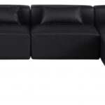 Cube 144" Vegan Leather Upholstered 6pc. Modular Sectional