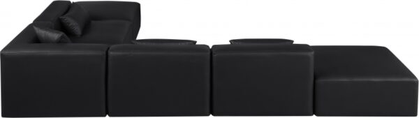 Cube 144" Vegan Leather Upholstered 6pc. Modular Sectional