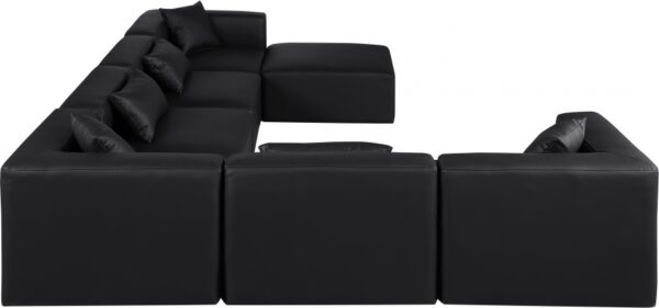 Cube 144" Vegan Leather Upholstered 7pc. Modular Sectional