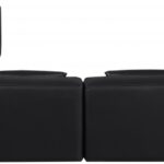 Cube 144" Vegan Leather Upholstered 7pc. Modular Sectional