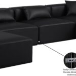 Cube 144" Vegan Leather Upholstered 7pc. Modular Sectional