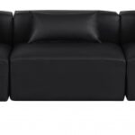 Cube 180" Vegan Leather Upholstered 7pc. Modular Sectional