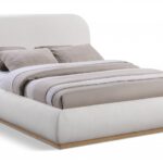 Vaughn Linen Textured Fabric Upholstered Bed