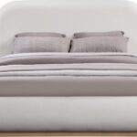 Vaughn Linen Textured Fabric Upholstered Bed