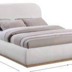 Vaughn Linen Textured Fabric Upholstered Bed