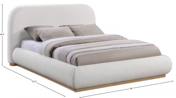Vaughn Linen Textured Fabric Upholstered Bed