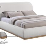 Vaughn Linen Textured Fabric Upholstered Bed