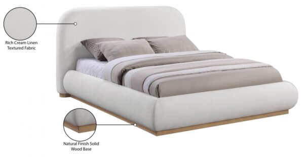 Vaughn Linen Textured Fabric Upholstered Bed