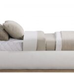 Vaughn Linen Textured Fabric Upholstered Twin Bed