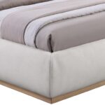 Vaughn Linen Textured Fabric Upholstered Twin Bed