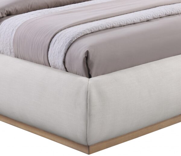 Vaughn Linen Textured Fabric Upholstered Twin Bed