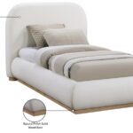 Vaughn Linen Textured Fabric Upholstered Twin Bed