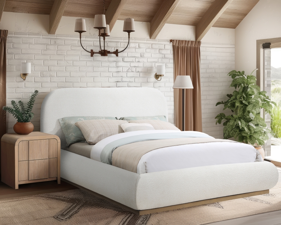 Vaughn Boucle Fabric Upholstered Bed