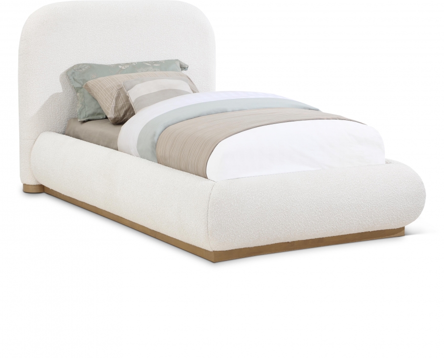 Vaughn Boucle Fabric Upholstered Twin Bed
