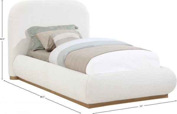 Vaughn Boucle Fabric Upholstered Twin Bed