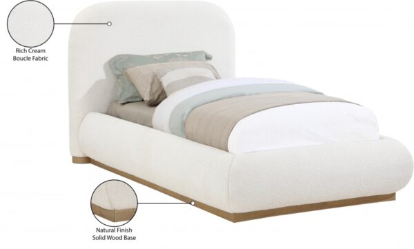 Vaughn Boucle Fabric Upholstered Twin Bed