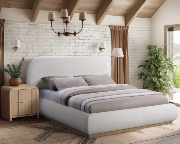 Vaughn Chenille Fabric Upholstered Bed