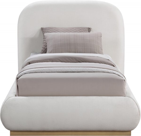 Vaughn Chenille Fabric Upholstered Twin Bed