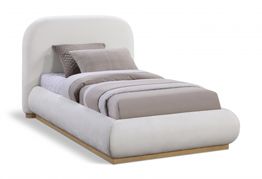 Vaughn Chenille Fabric Upholstered Twin Bed