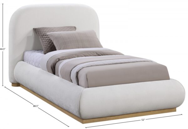 Vaughn Chenille Fabric Upholstered Twin Bed