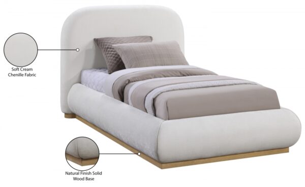 Vaughn Chenille Fabric Upholstered Twin Bed